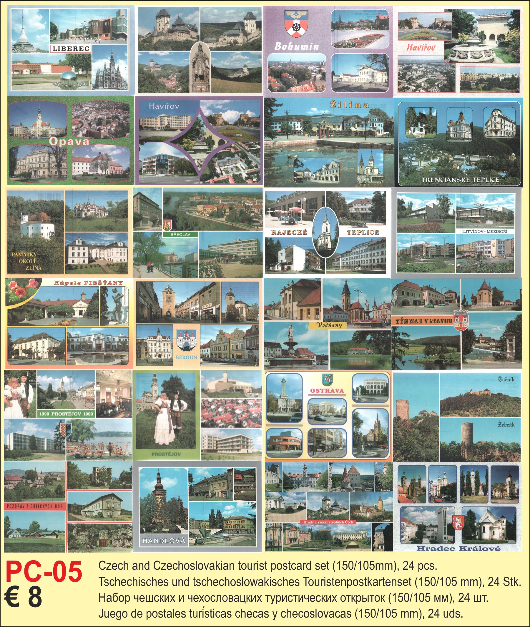 Postcards Czech Rep. touristic